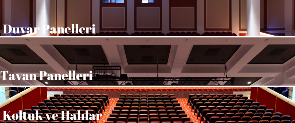 tiyatro-salonu-Yankıyı Azaltan Yüzeyler tiyatro-salonunda-Yankıyı Azaltan Malzemeler